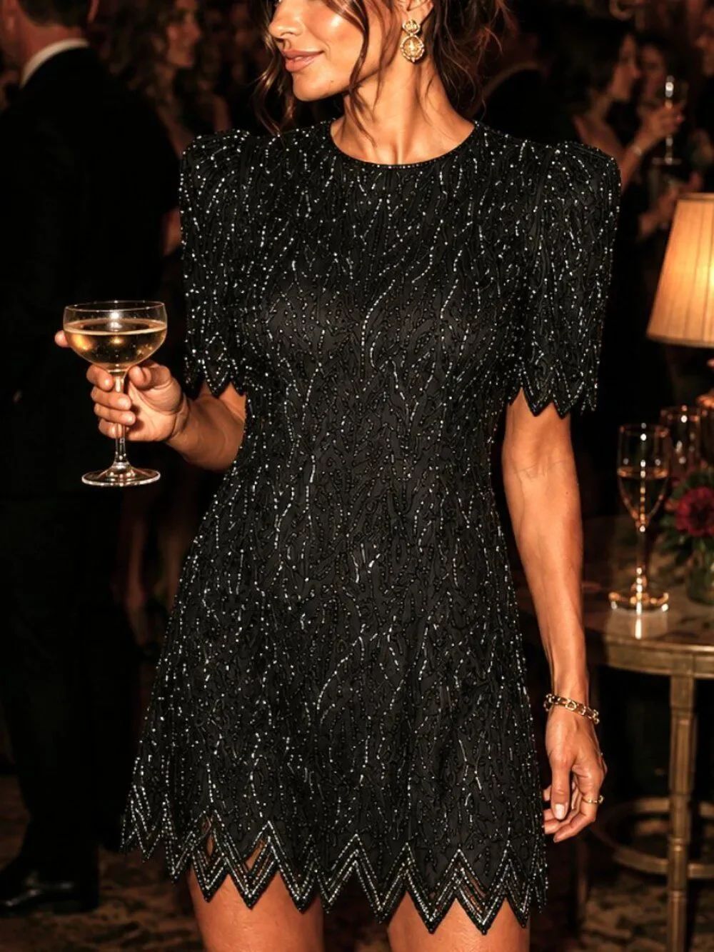 Vintage Laurence Kazar Beaded Dress